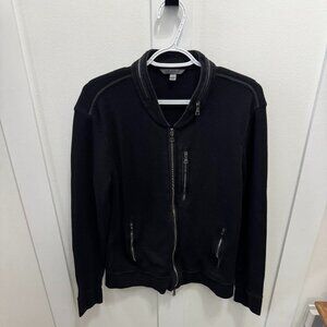 John Varvatos Waffle Stitch Bomber Jacket